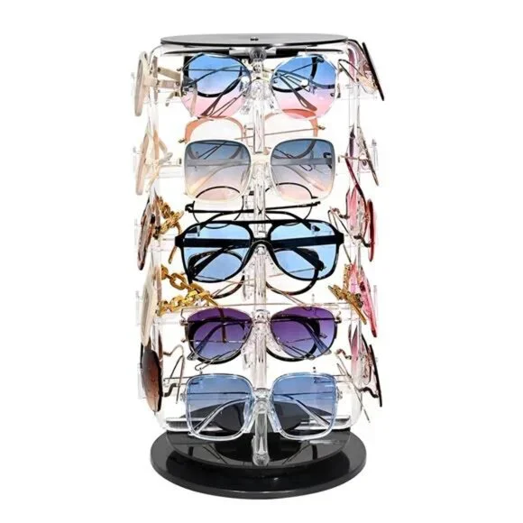 Premium Acrylic Rotating Sunglasses, Eyewear Holder Display, Eyewear